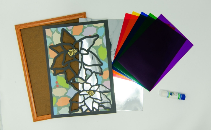 ステンドグラス　ポインセチア キットの内容