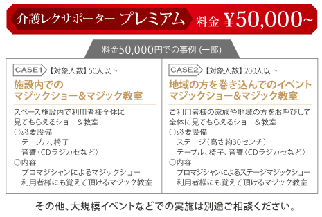 介護レクサポータープレミアム　料金￥50,000～