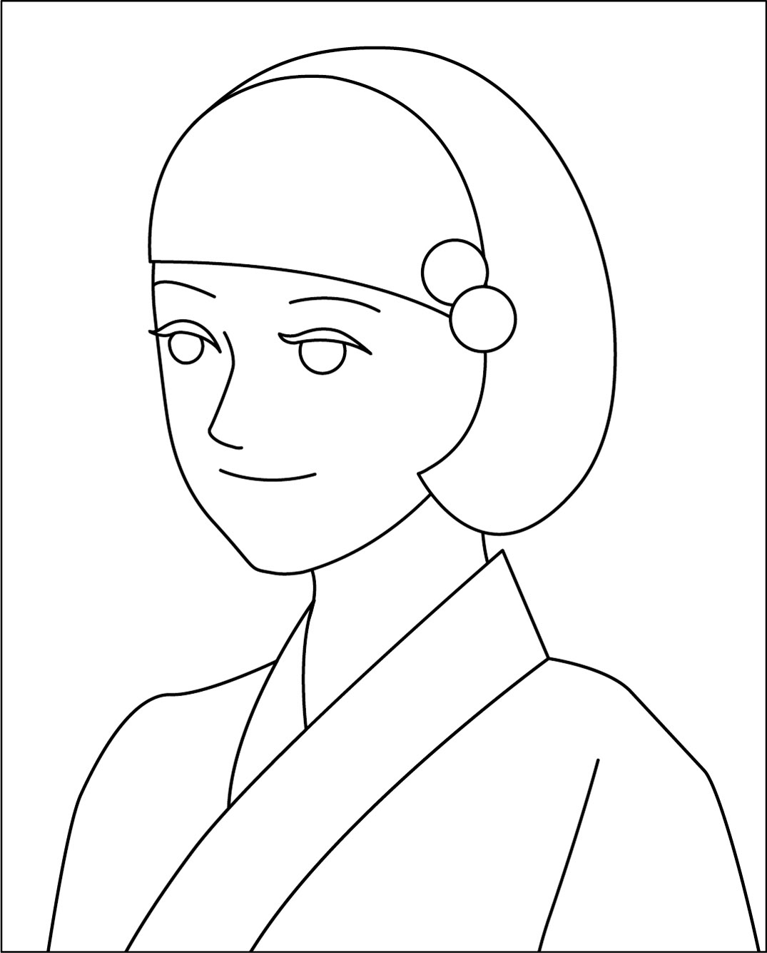 高齢者レク素材 浴衣｜定番塗り絵｜介護レク広場～レク素材やレクネタ