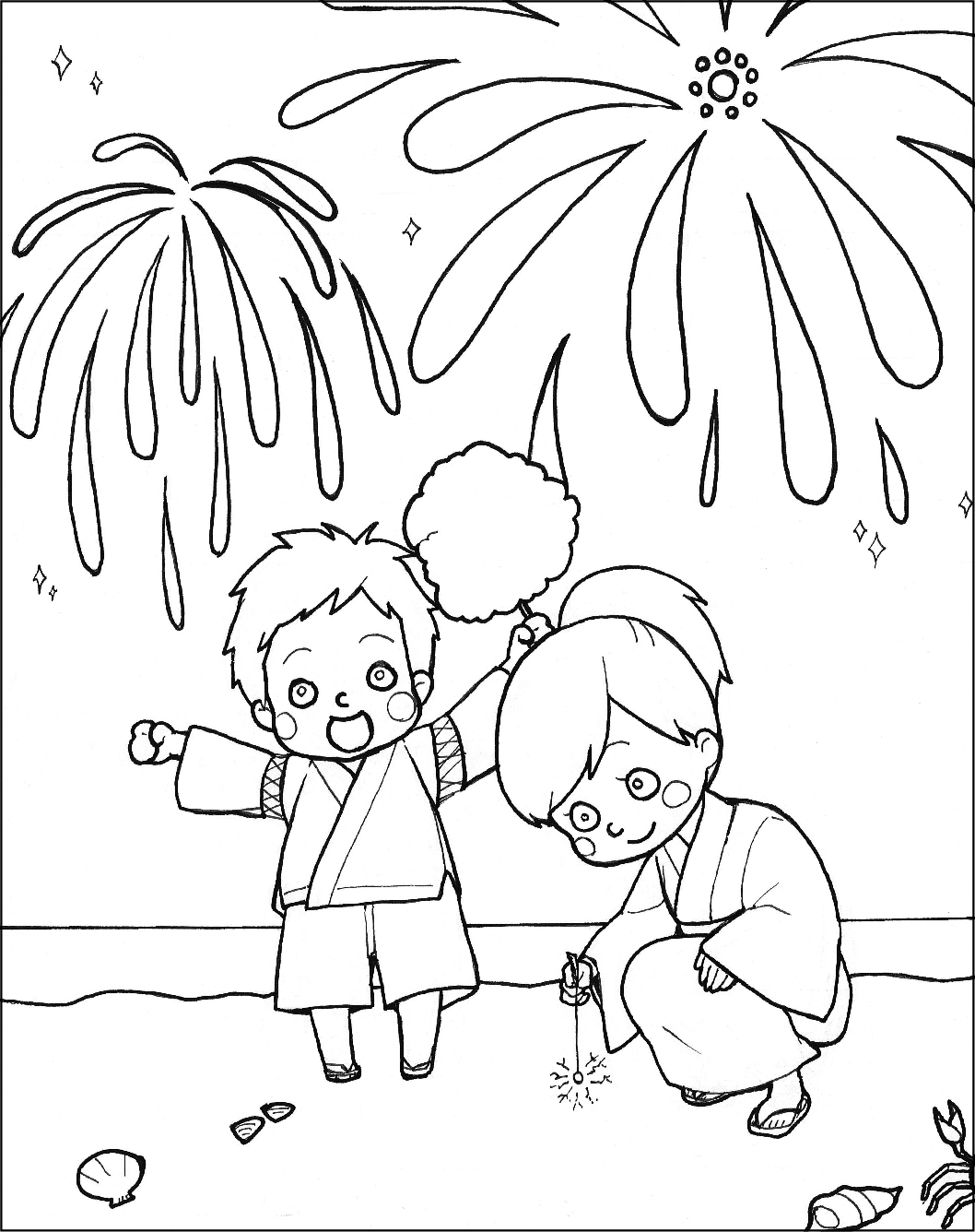 Hd限定塗り絵 花火 最高の花の画像