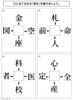 漢字で穴埋めクイズ
