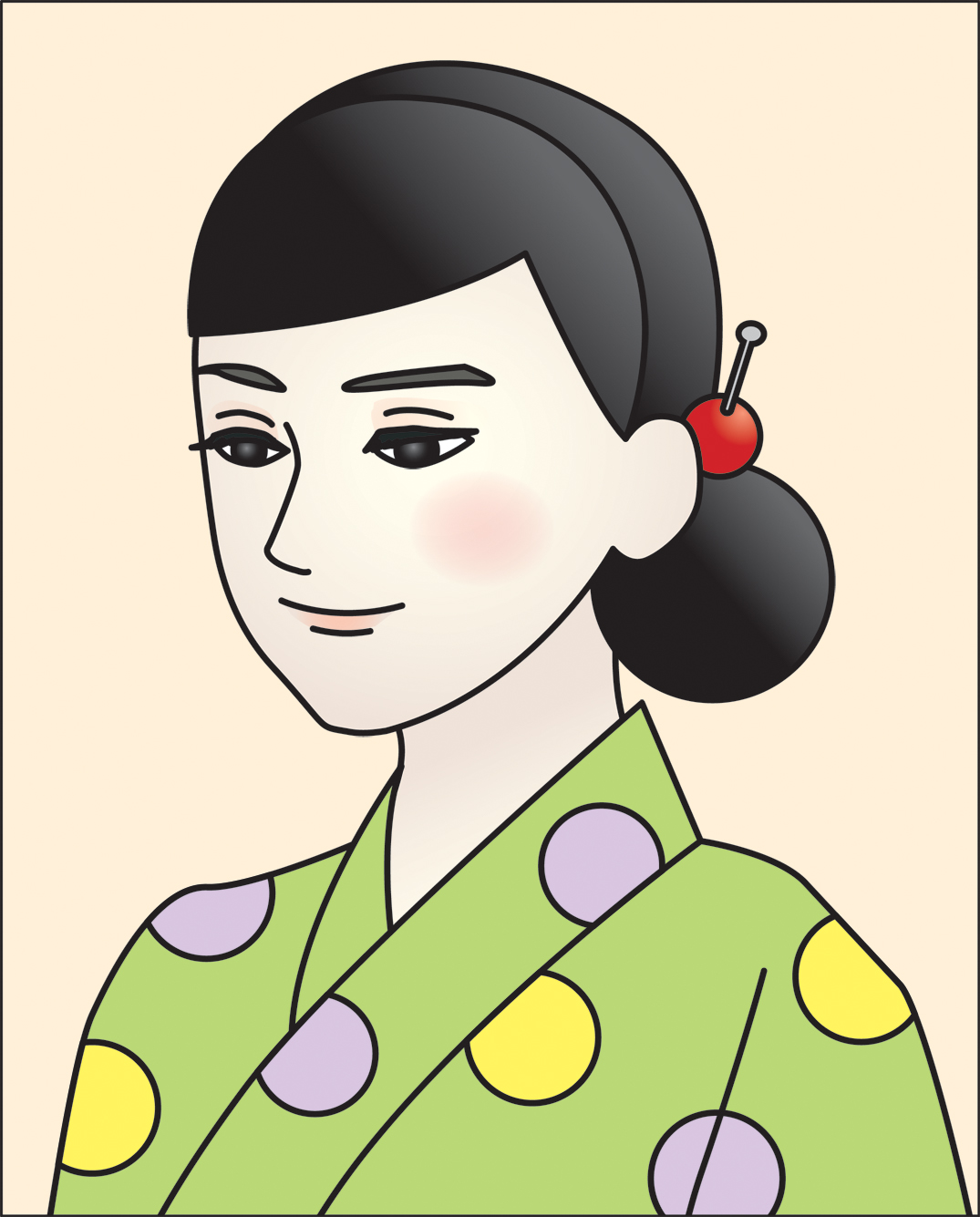 高齢者レク素材 浴衣｜定番塗り絵｜介護レク広場～レク素材やレクネタ