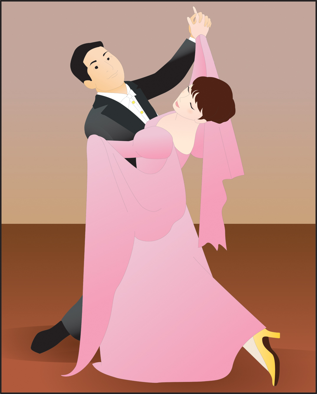 高齢者レク素材 社交ダンス｜定番塗り絵｜介護レク広場～レク素材や
